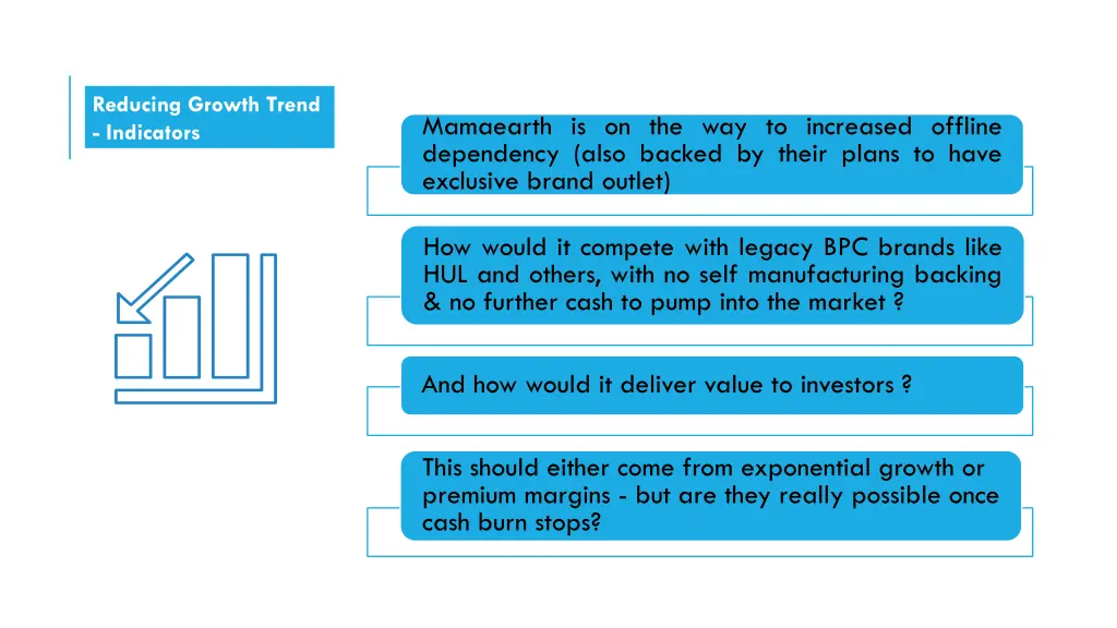 reducing growth trend indicators