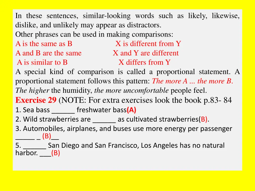 in these sentences similar looking words such