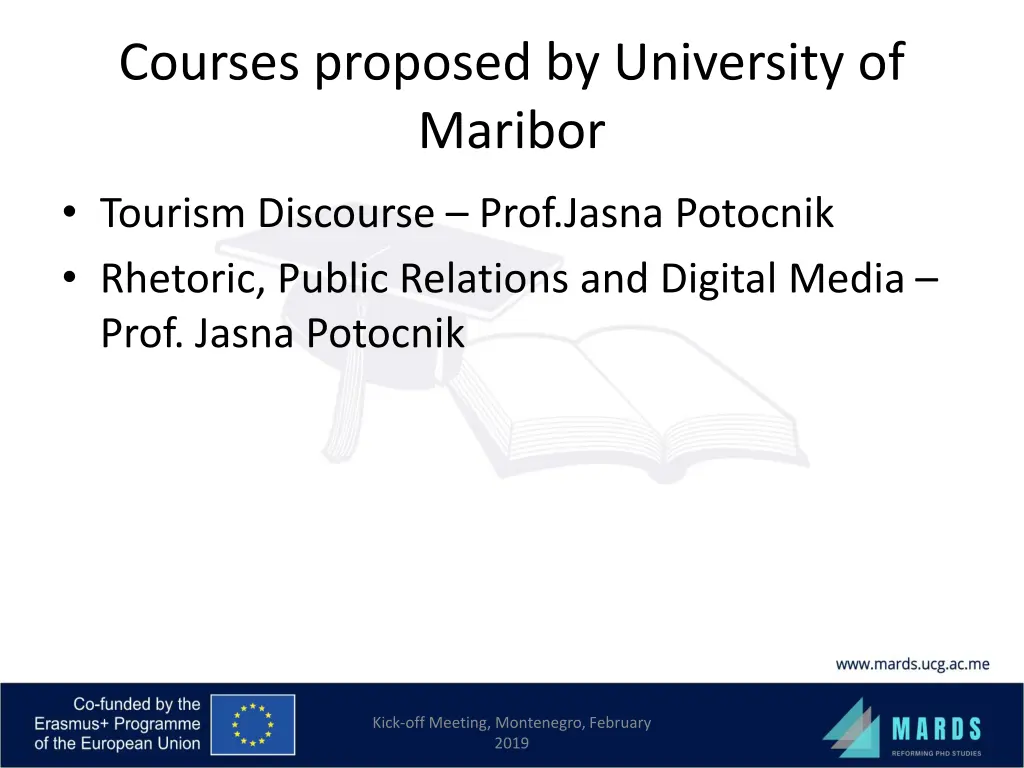courses proposed by university of maribor
