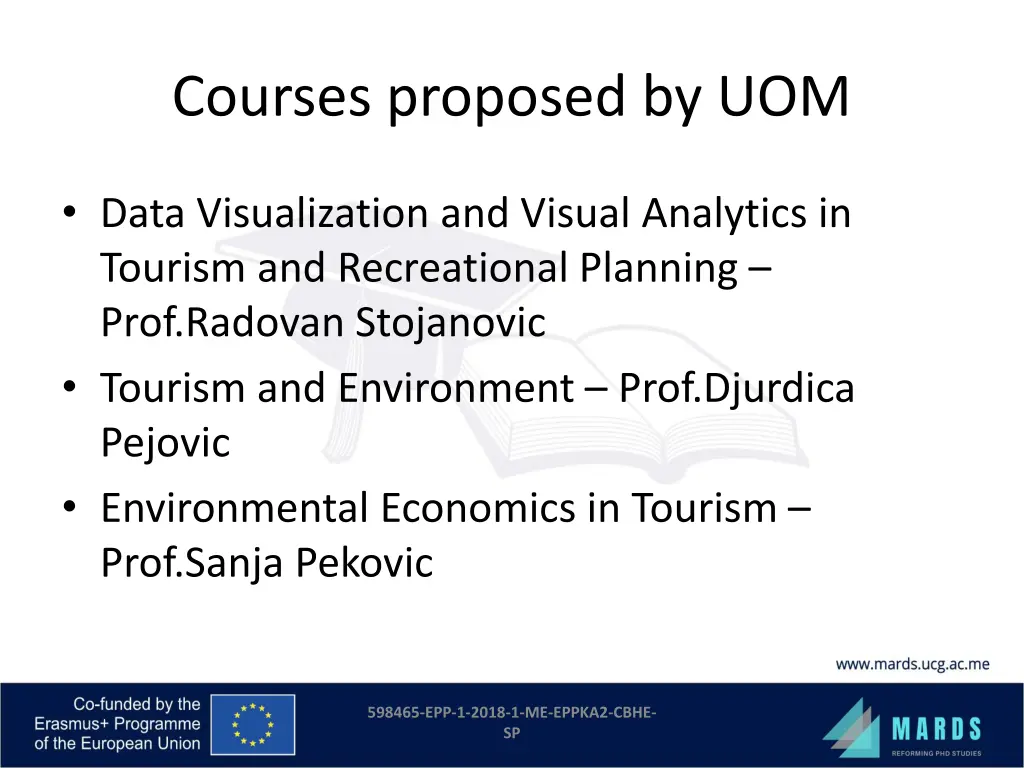 courses proposed by uom