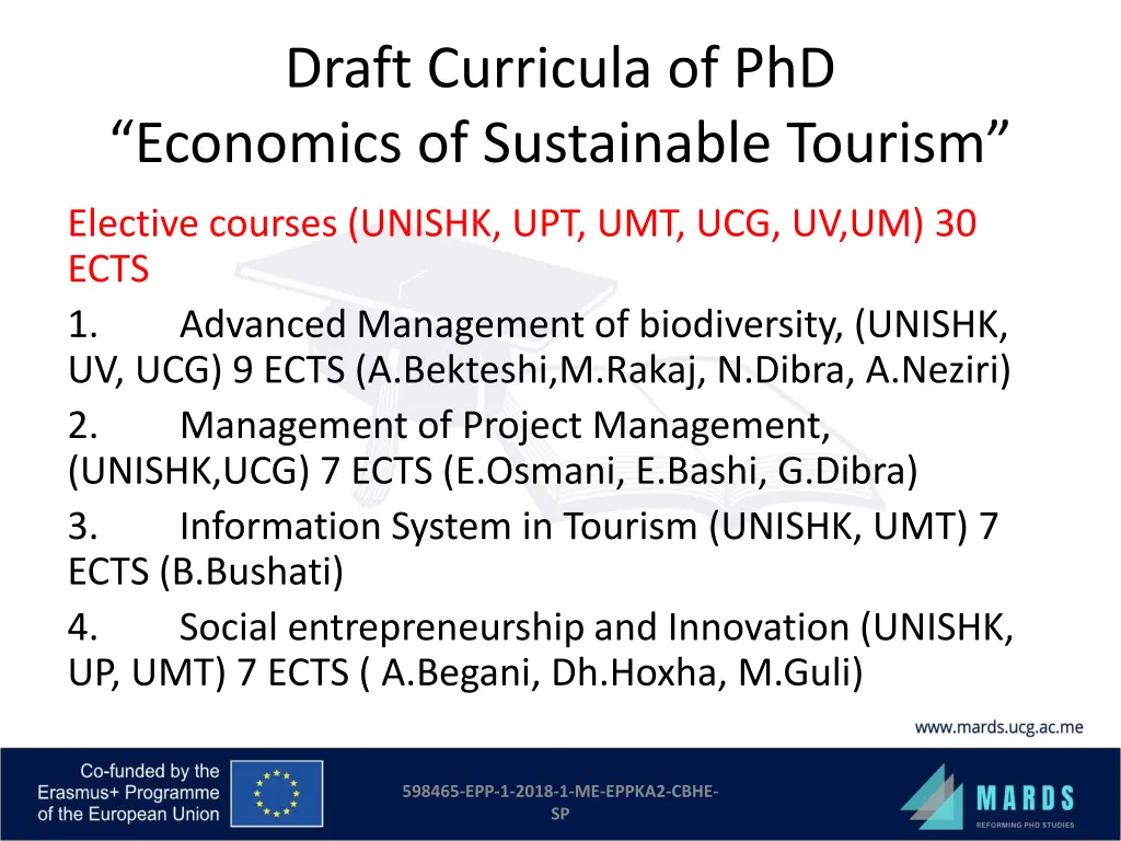 draft curricula of phd economics of sustainable
