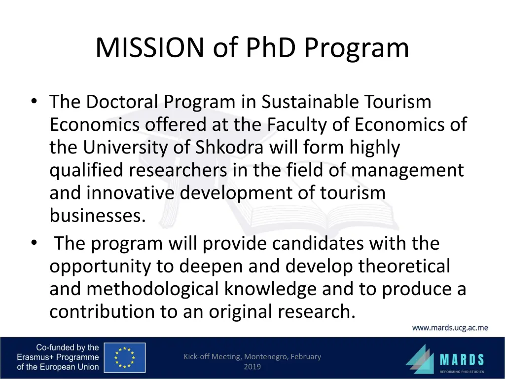 mission of phd program