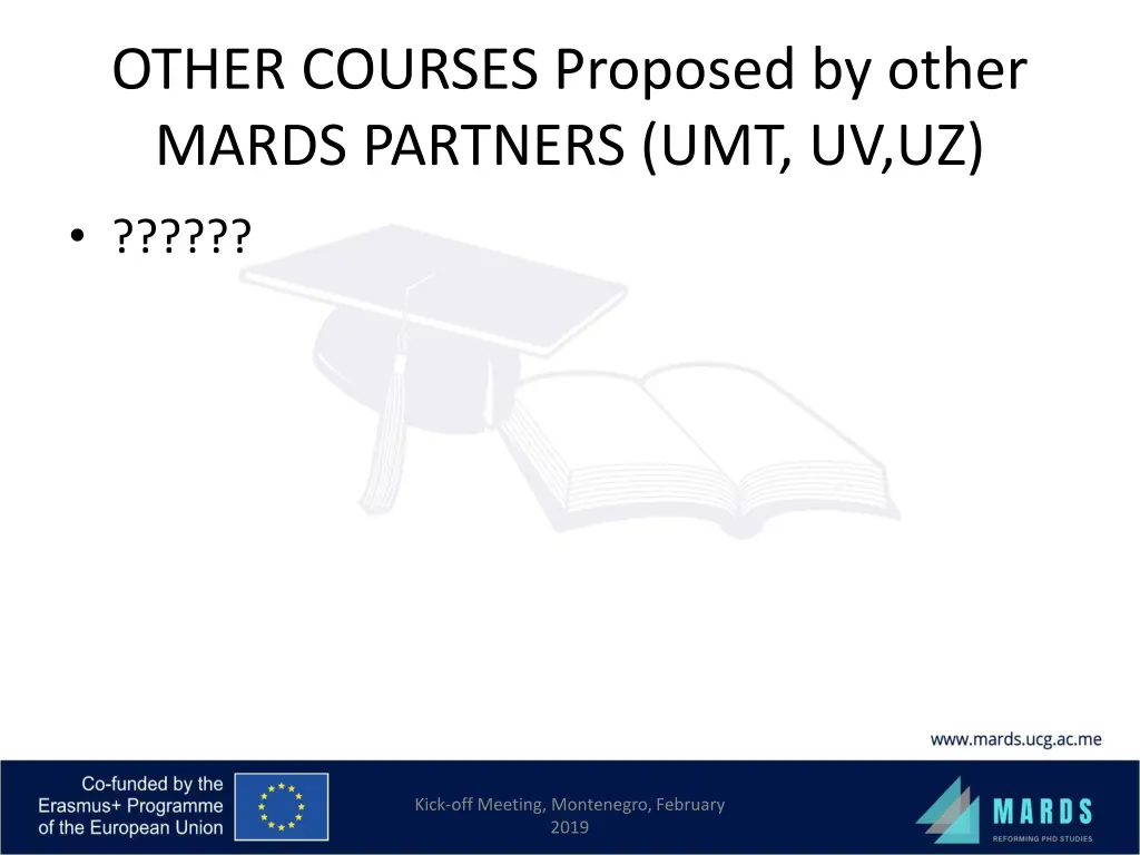 other courses proposed by other mards partners