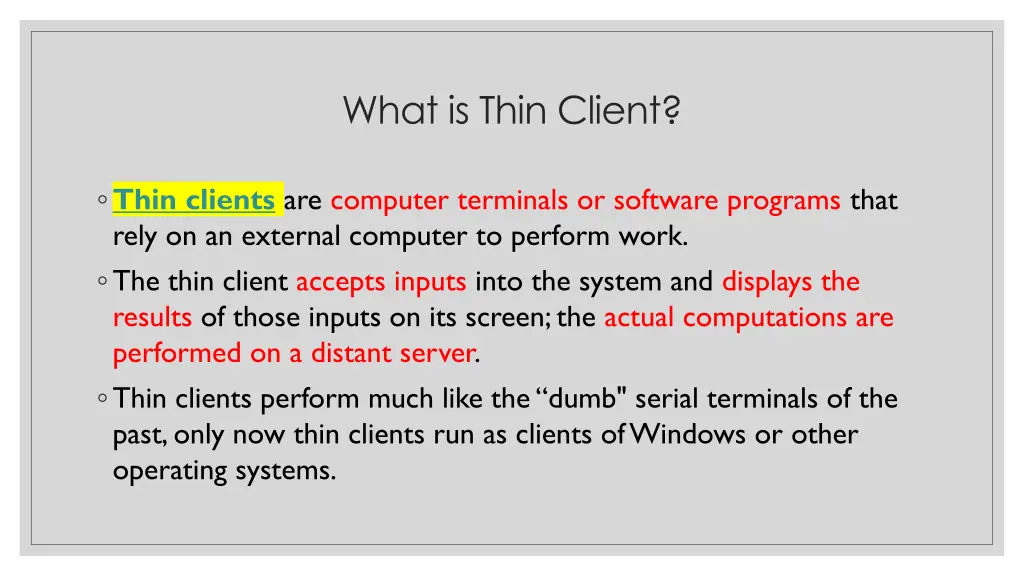 what is thin client