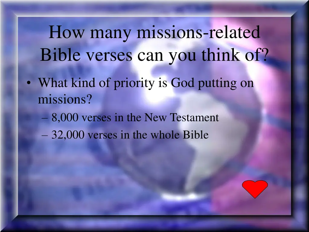 how many missions related bible verses