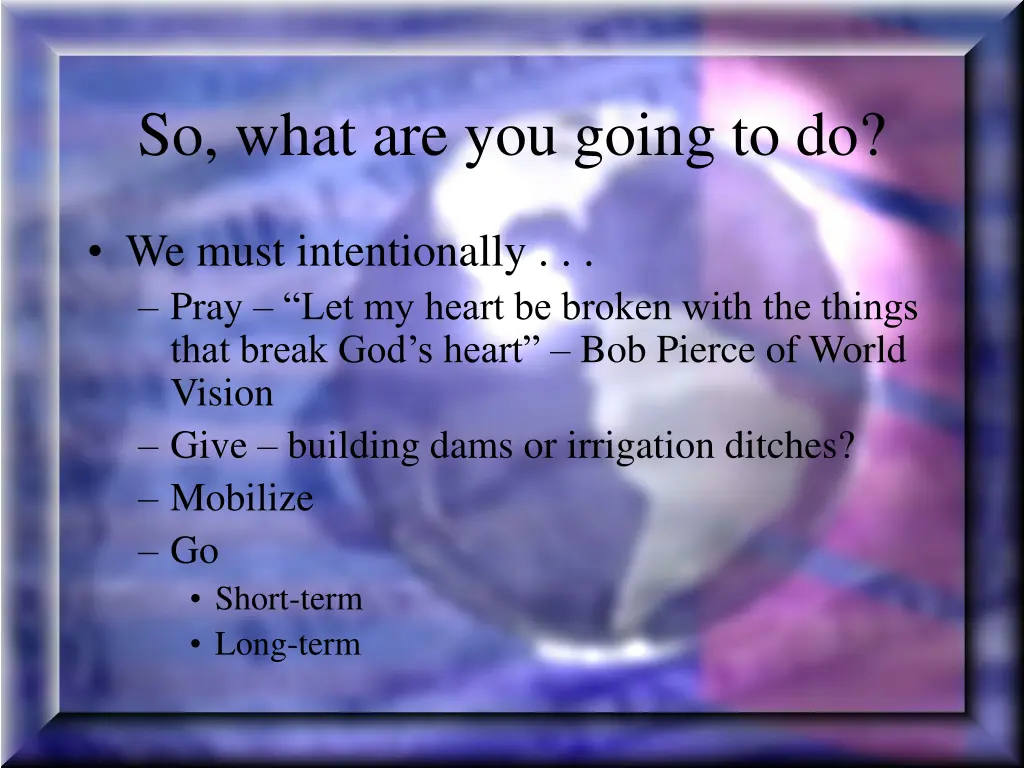 so what are you going to do