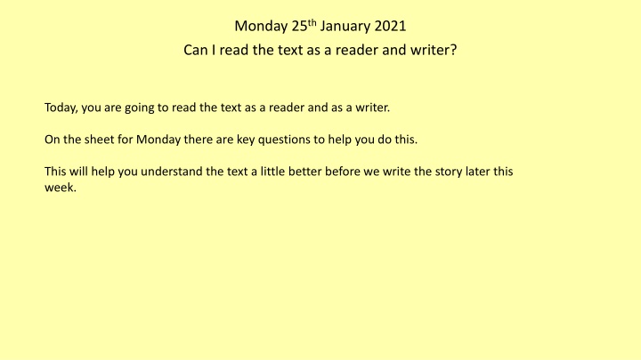 monday 25 th january 2021