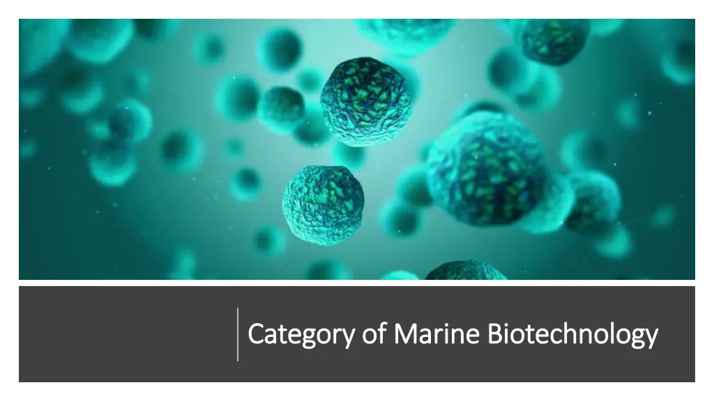 category of marine biotechnology category