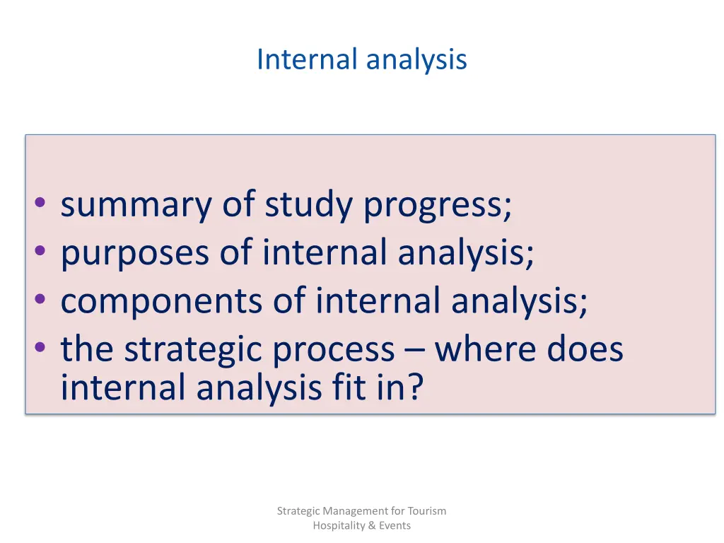 internal analysis