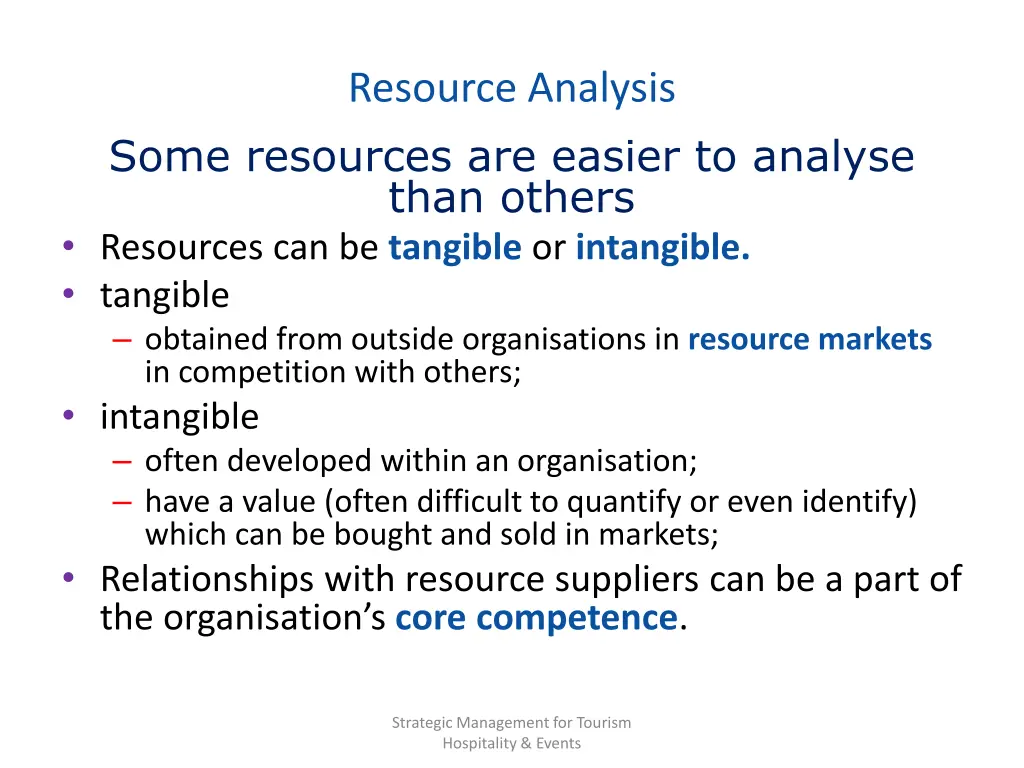 resource analysis