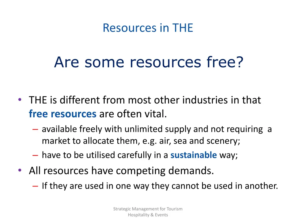 resources in the