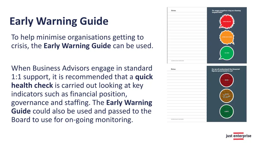 early warning guide