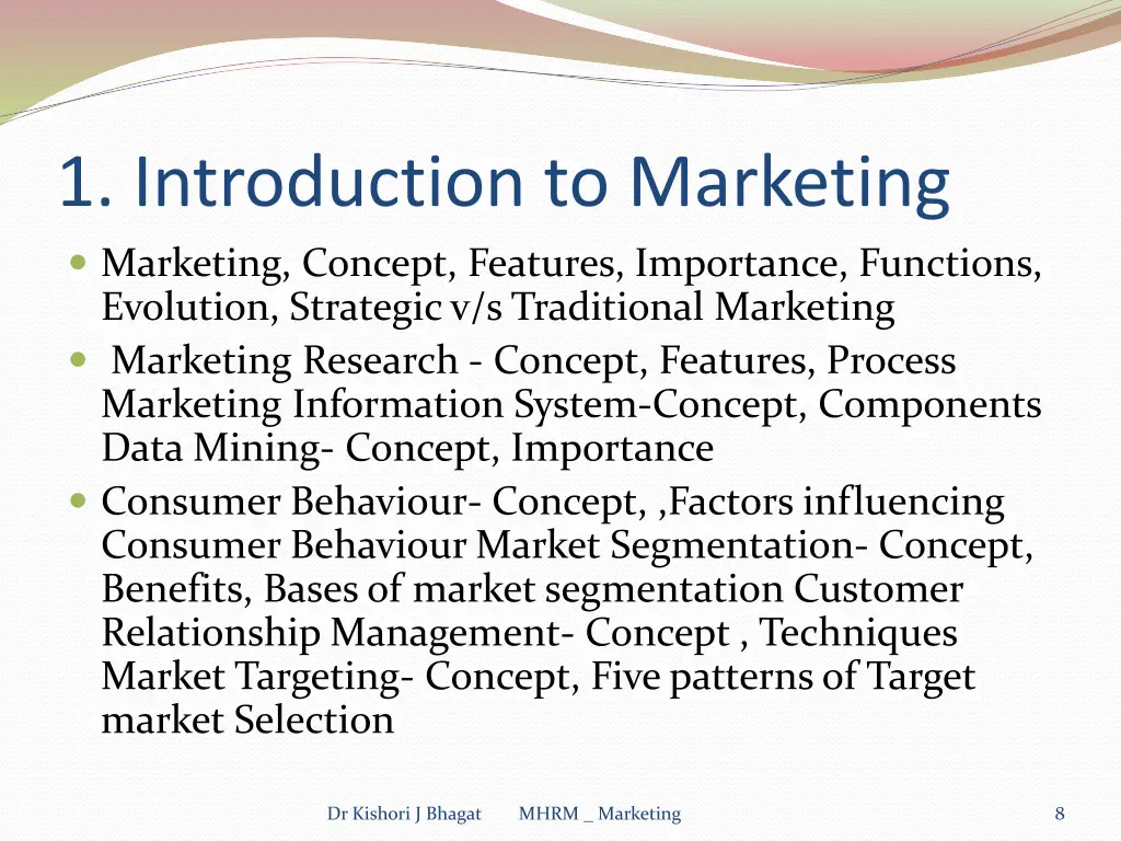 1 introduction to marketing marketing concept