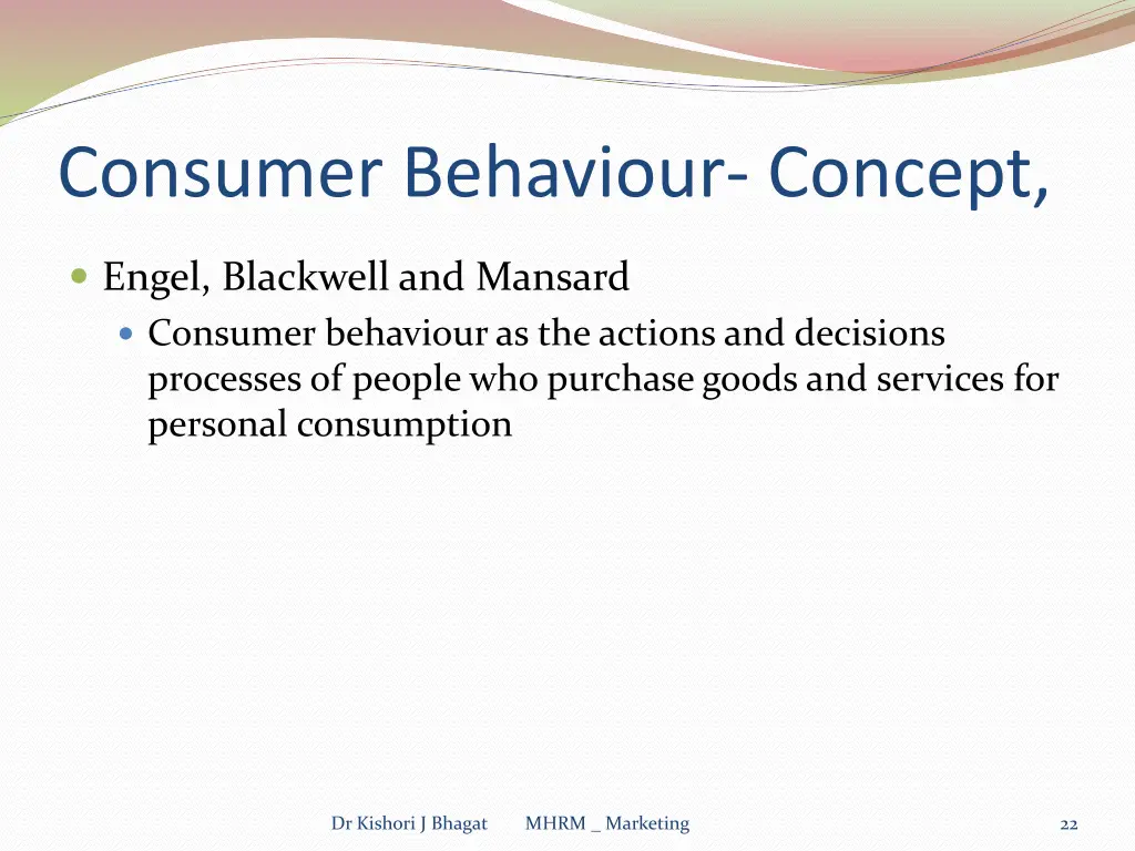 consumer behaviour concept