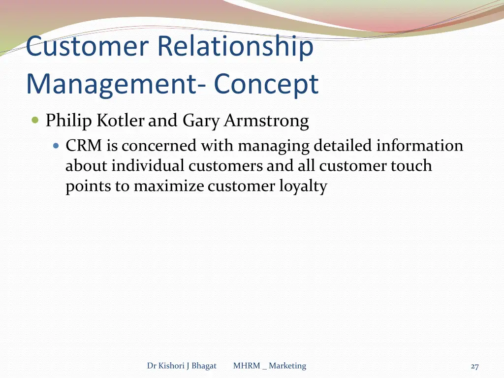 customer relationship management concept