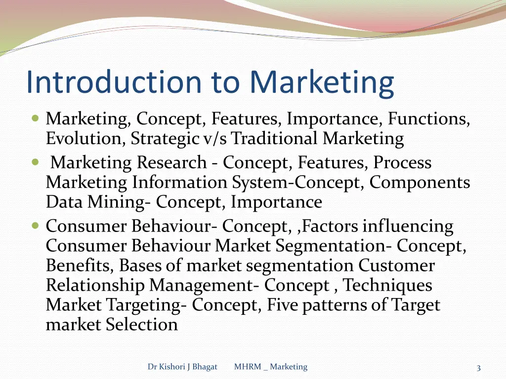 introduction to marketing marketing concept