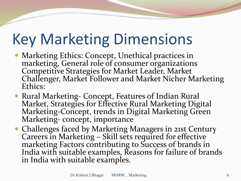 key marketing dimensions marketing ethics concept