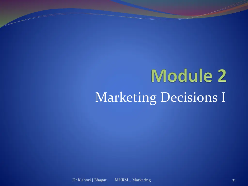 marketing decisions i 1