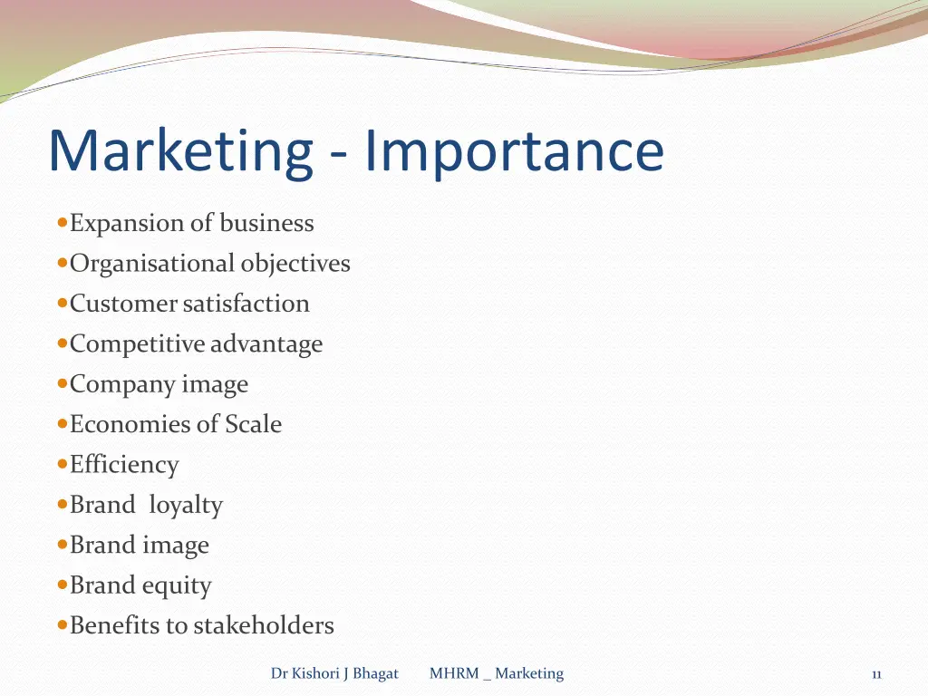 marketing importance