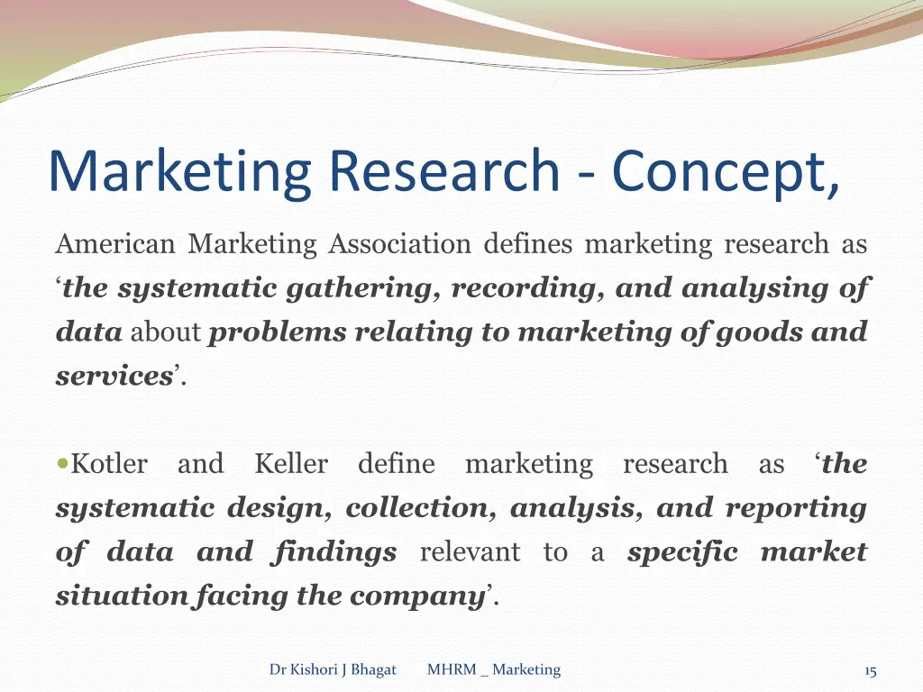 marketing research concept