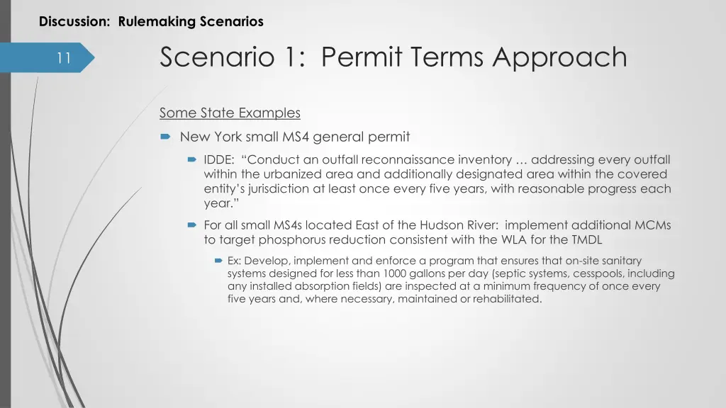 discussion rulemaking scenarios 2