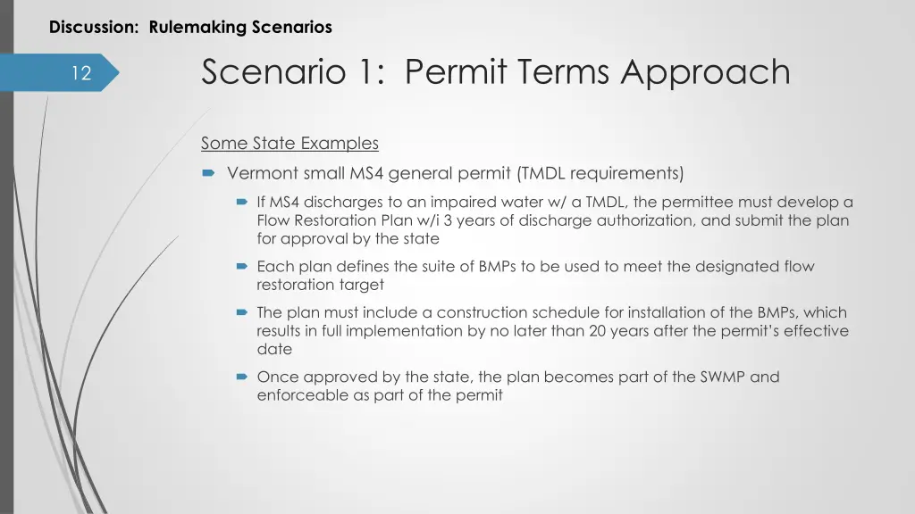 discussion rulemaking scenarios 3