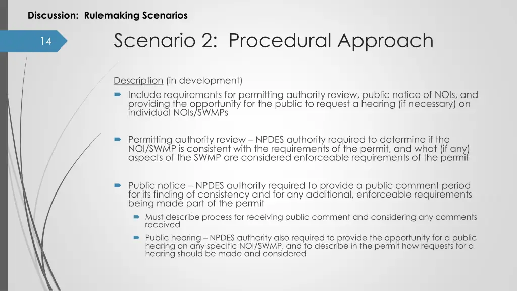 discussion rulemaking scenarios 5