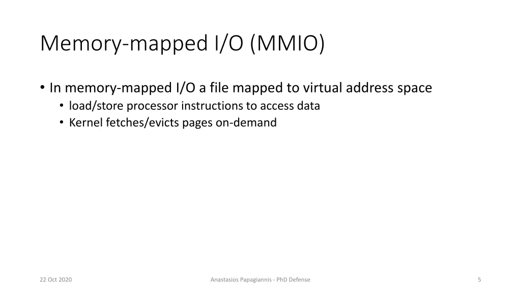 memory mapped i o mmio