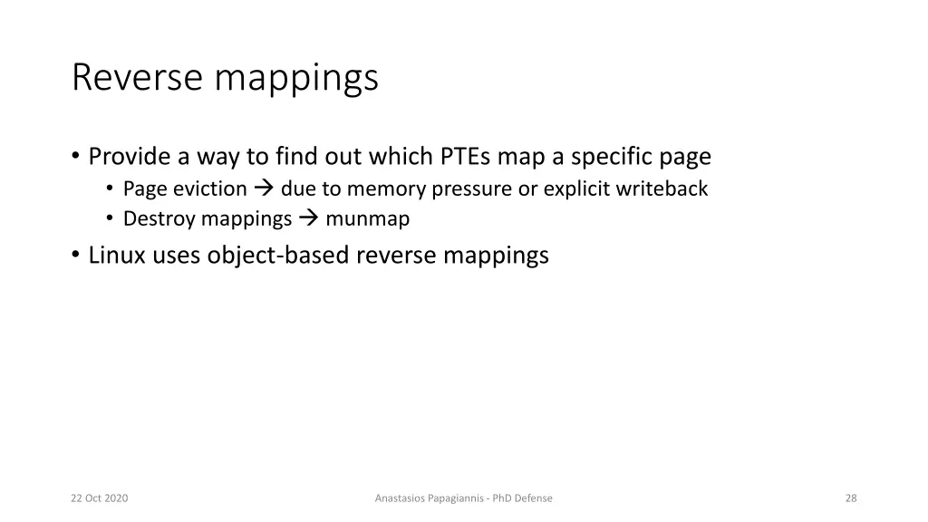 reverse mappings