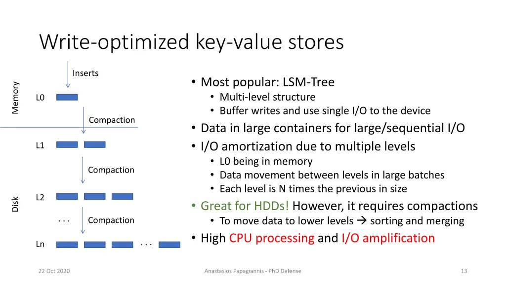 write optimized key value stores