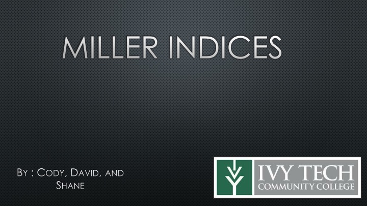 miller indices