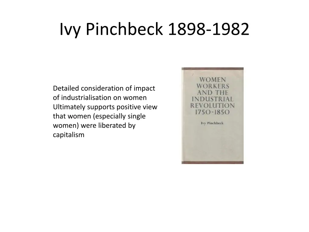 ivy pinchbeck 1898 1982