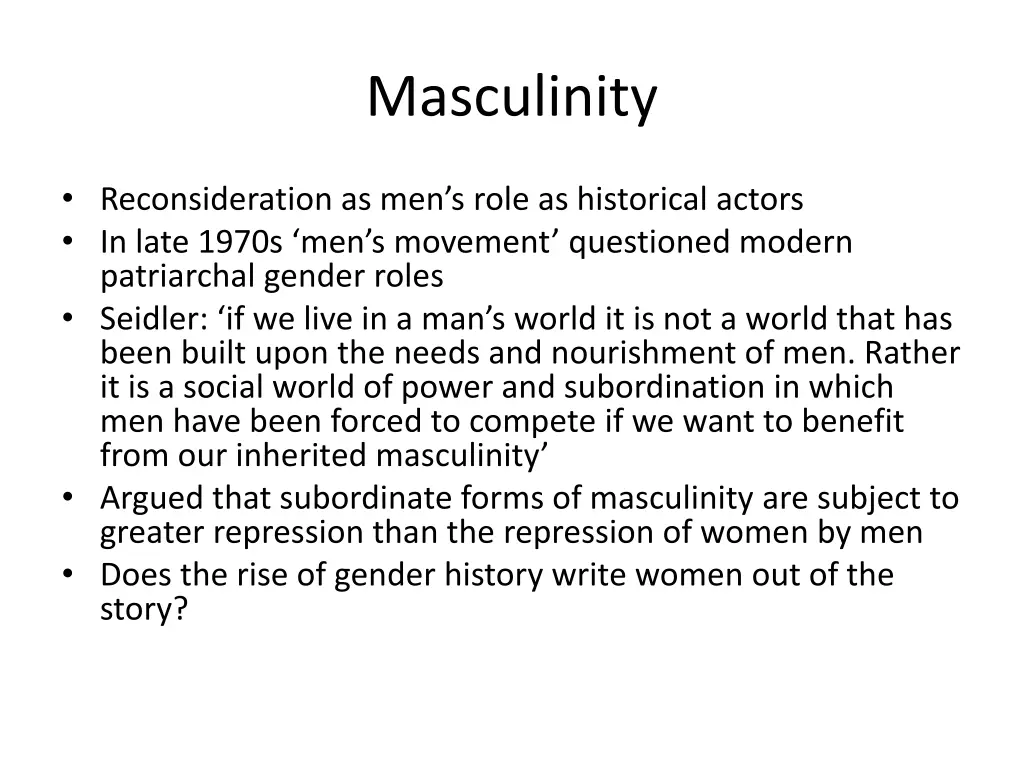 masculinity