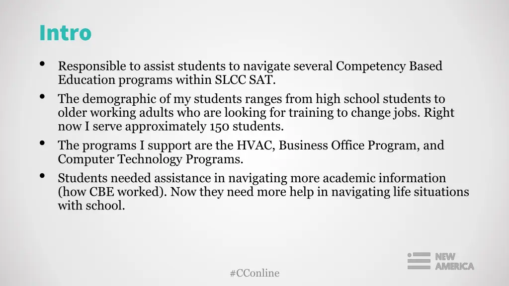 intro responsible to assist students to navigate