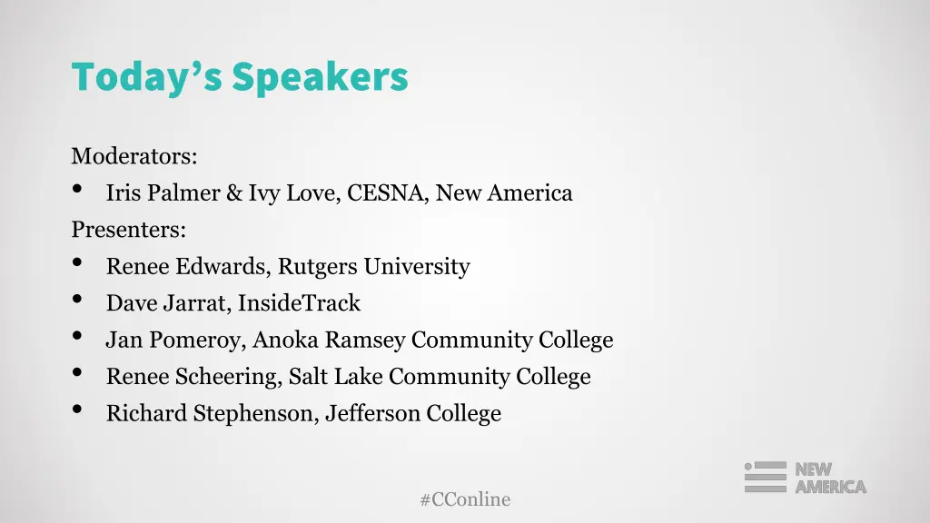 today s speakers