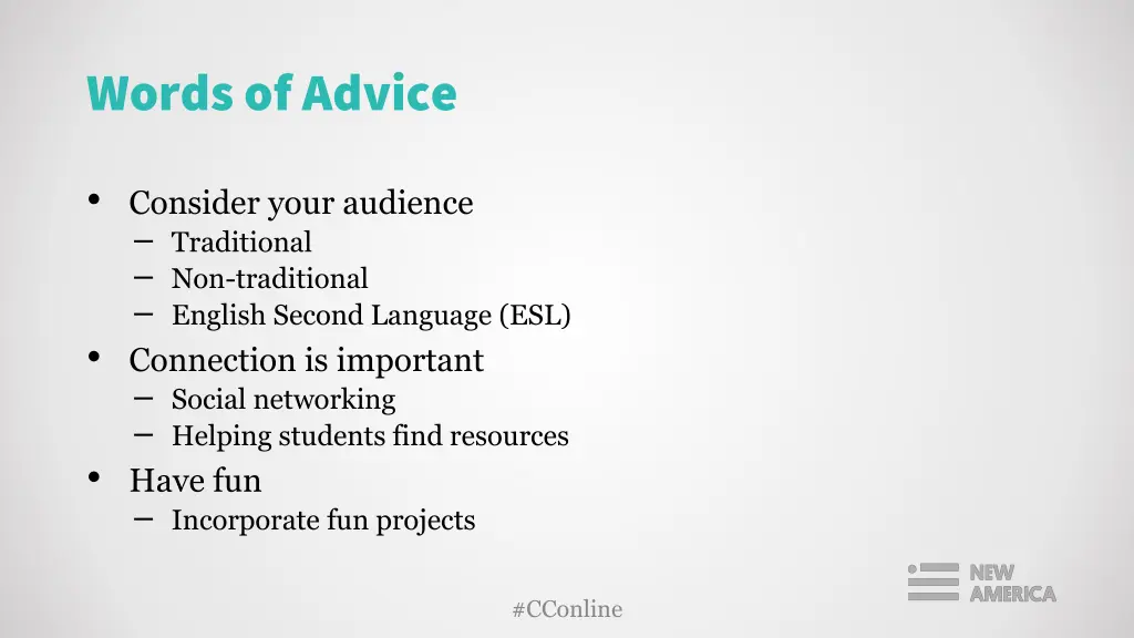 words of advice