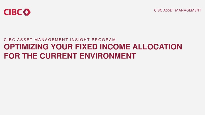 cibc asset management insight program optimizing