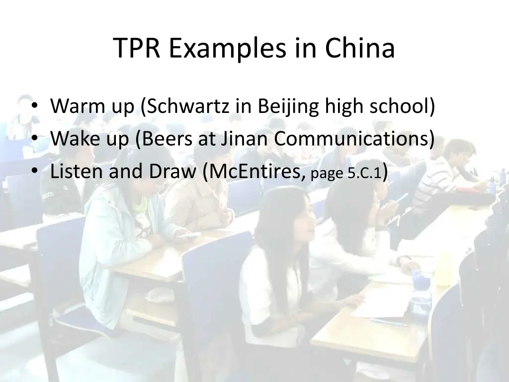 tpr examples in china