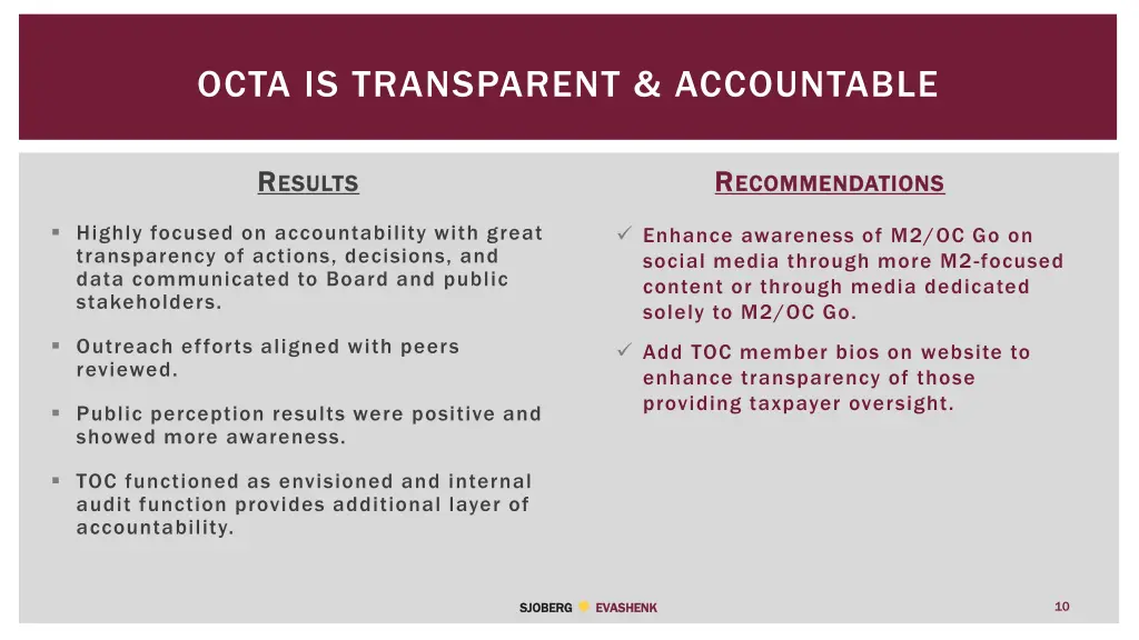 octa is transparent accountable