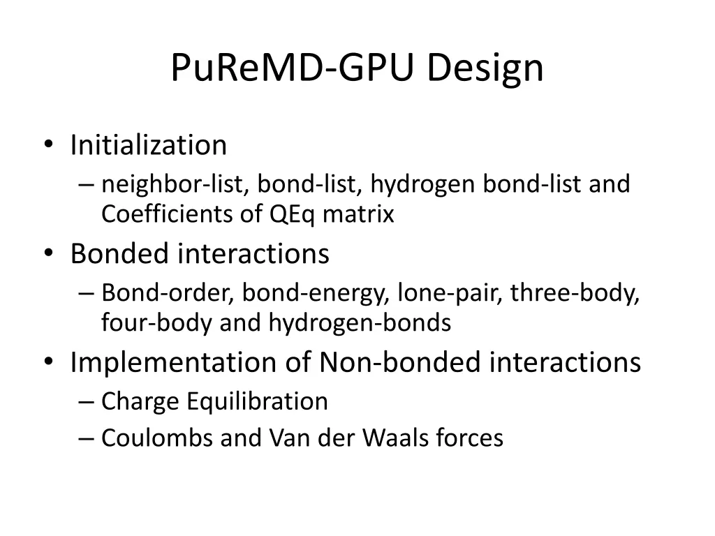 puremd gpu design