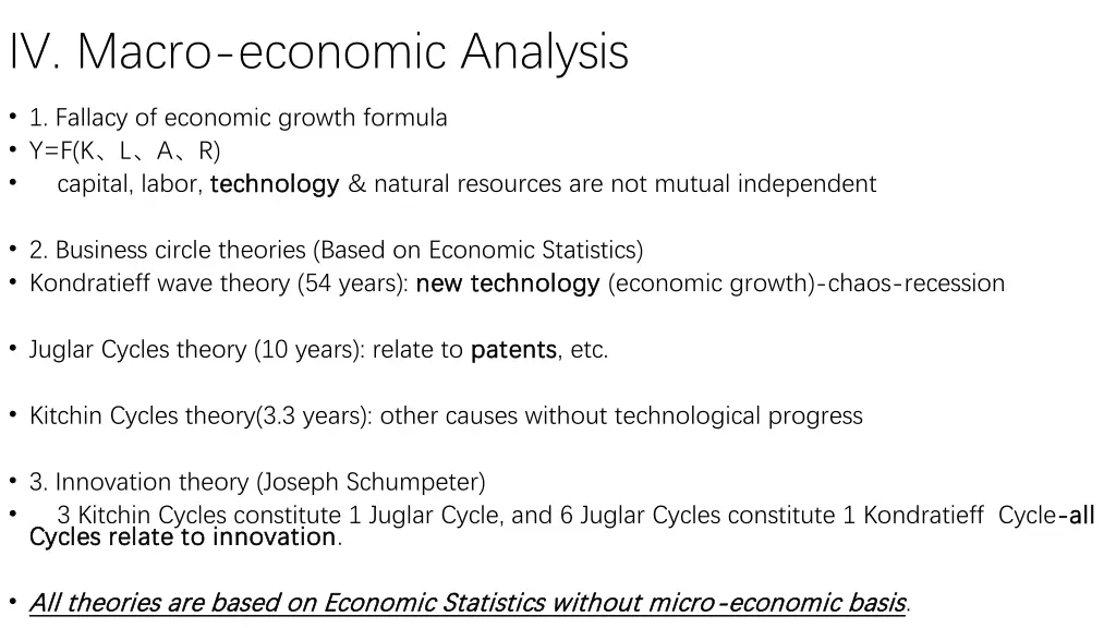 iv macro economic analysis