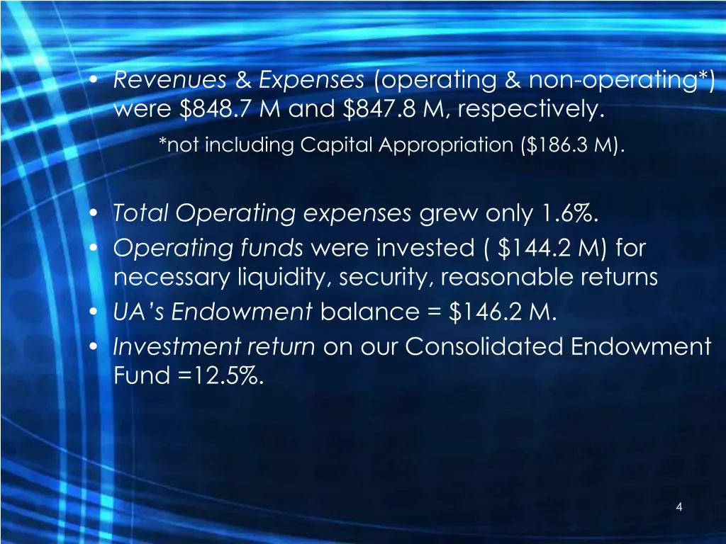 revenues expenses operating non operating were