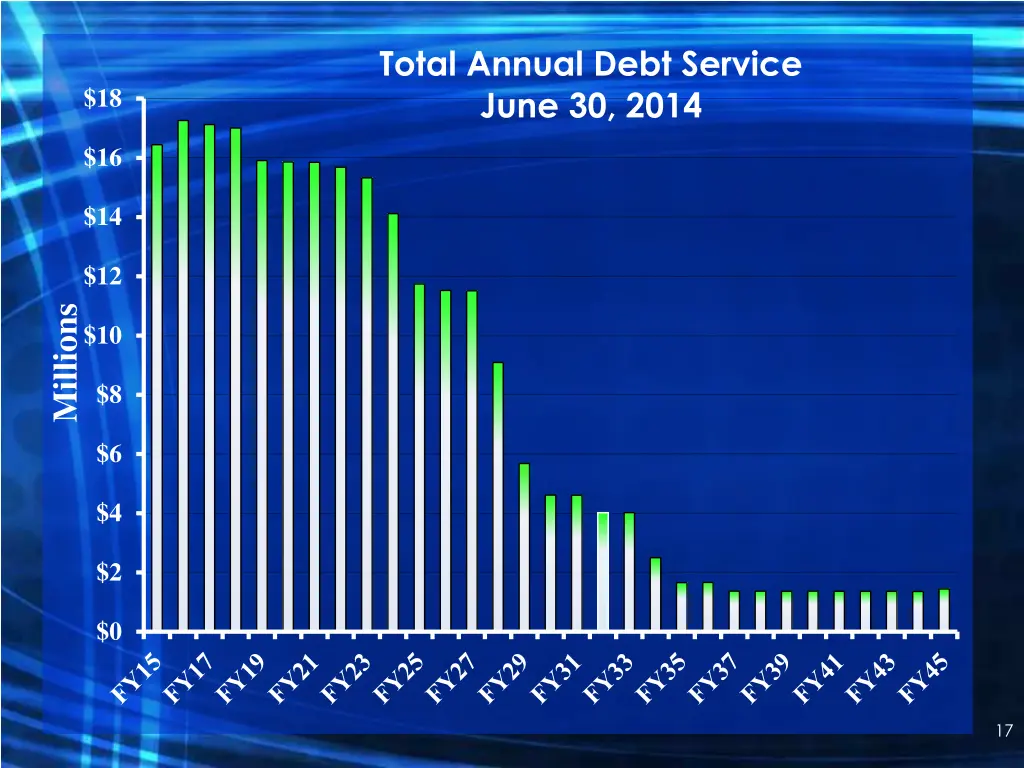 total annual debt service june 30 2014