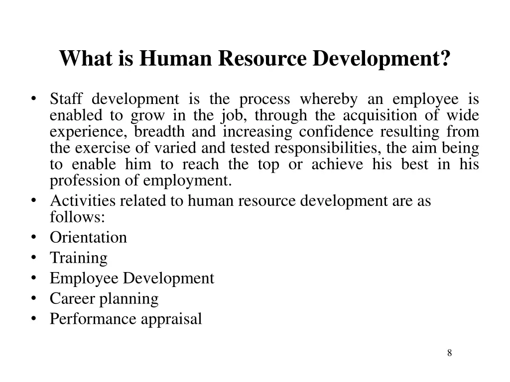 what is human resource development