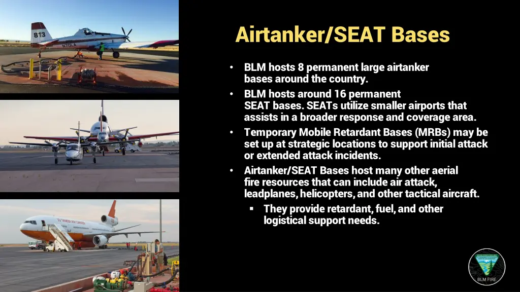 airtanker seat bases