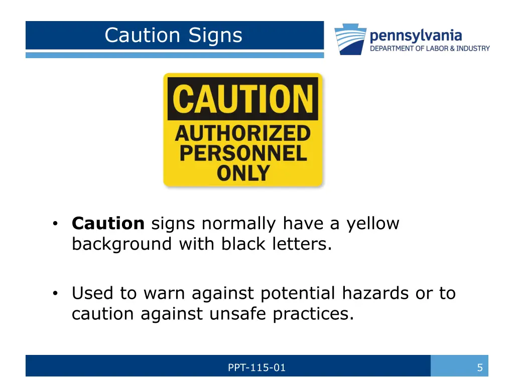 caution signs