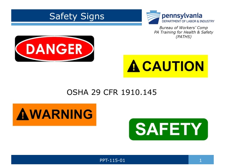 safety signs
