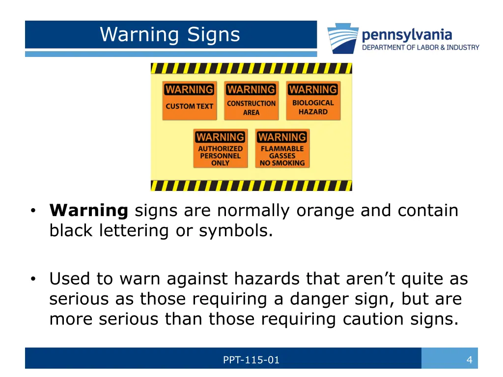 warning signs
