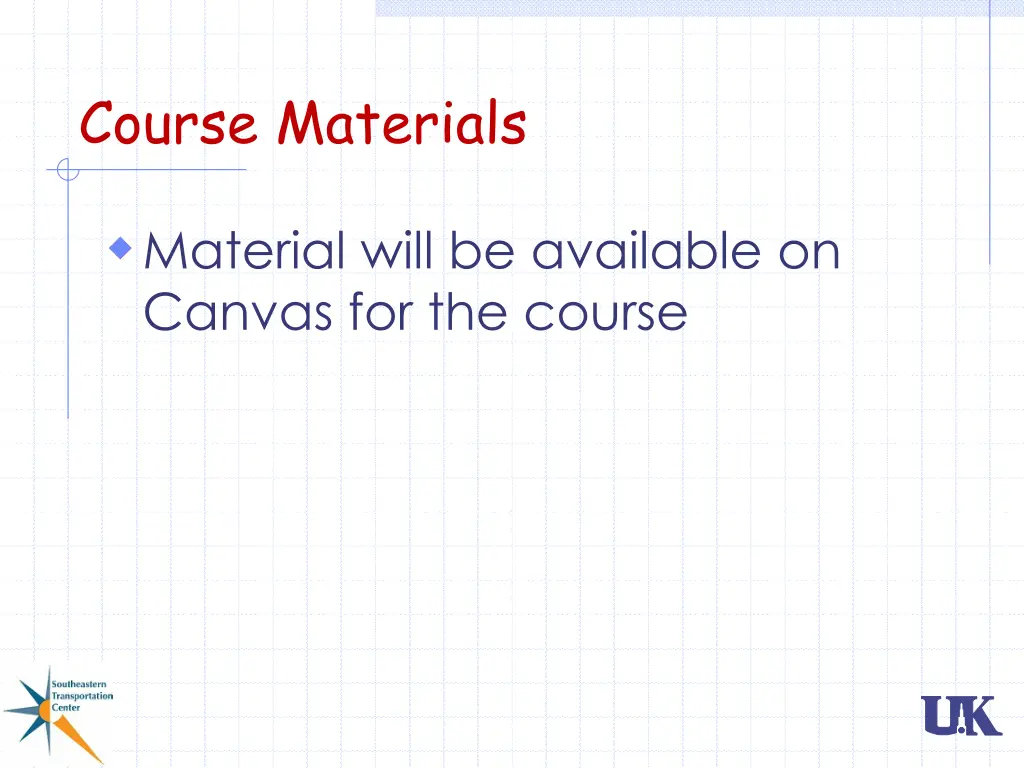 course materials