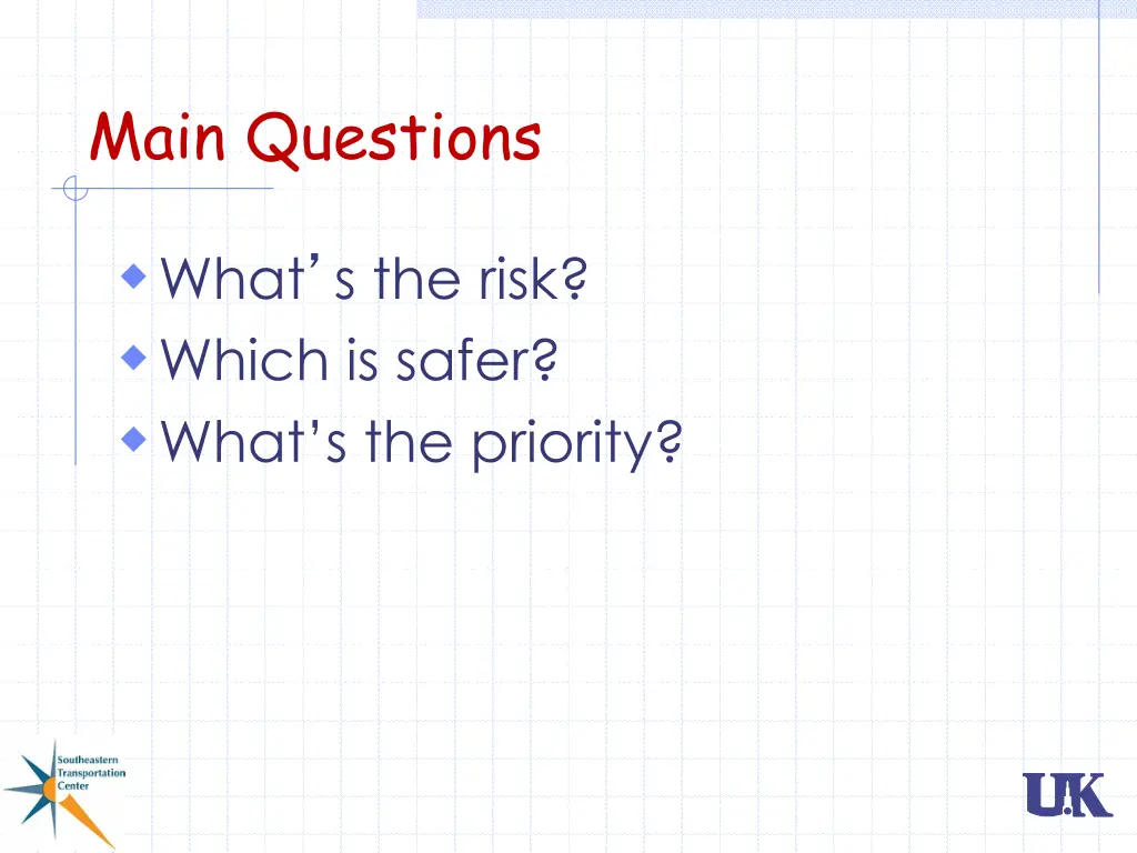 main questions